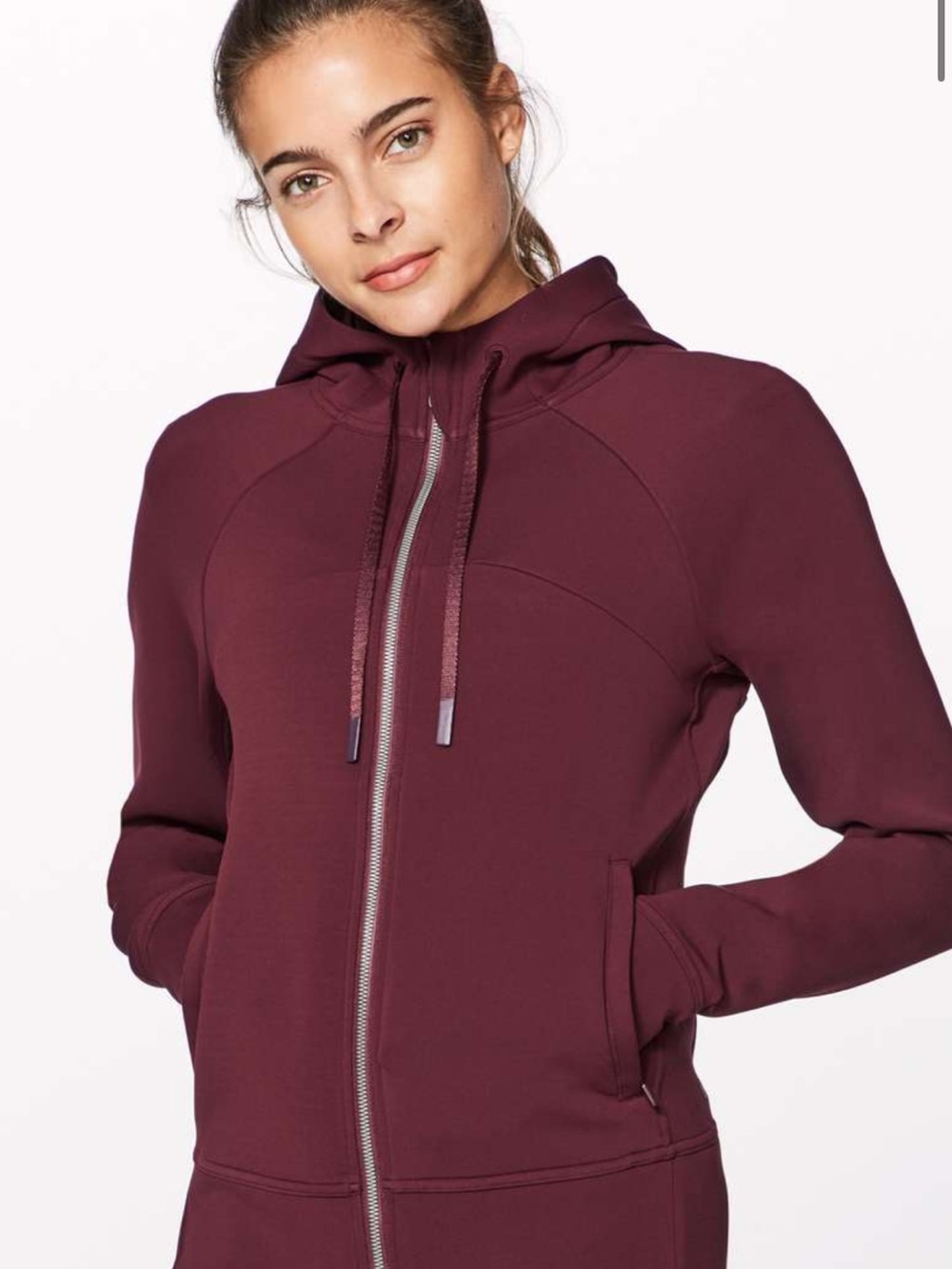lululemon athletica tech lux Women’s Full-Zip Hoodie in garnet